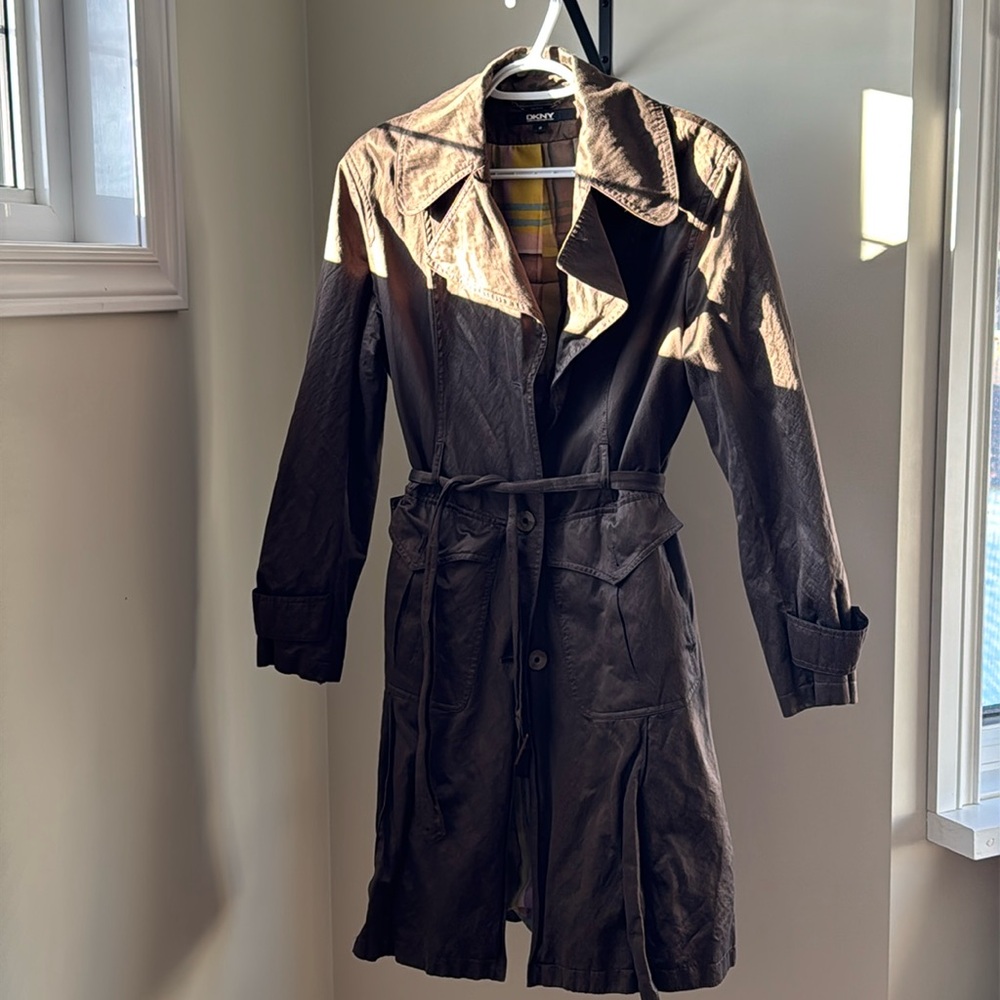 DKNY Belted Trench Coat